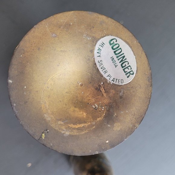 Vintage Heavy Plated Silver Egyptian Revival Bird Toasting Goblets - set of two - Picture 12 of 12